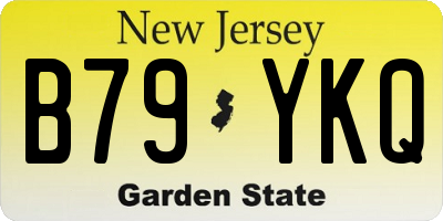 NJ license plate B79YKQ