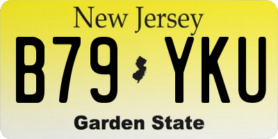 NJ license plate B79YKU