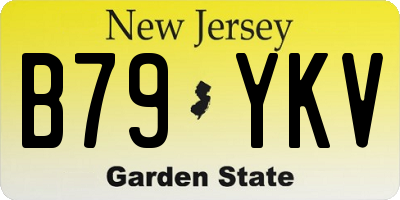 NJ license plate B79YKV