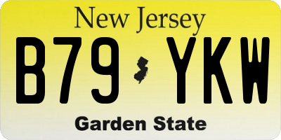 NJ license plate B79YKW