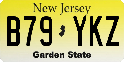 NJ license plate B79YKZ