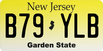NJ license plate B79YLB