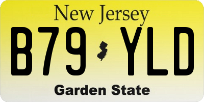 NJ license plate B79YLD