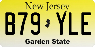 NJ license plate B79YLE