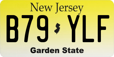 NJ license plate B79YLF