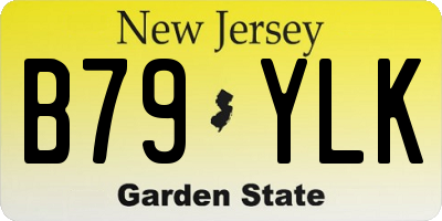 NJ license plate B79YLK