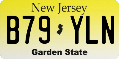 NJ license plate B79YLN