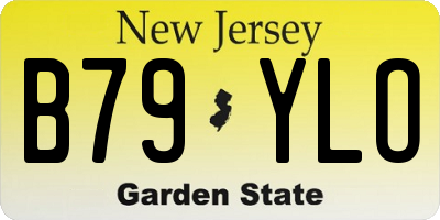 NJ license plate B79YLO