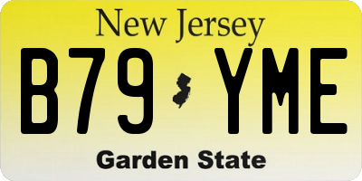 NJ license plate B79YME