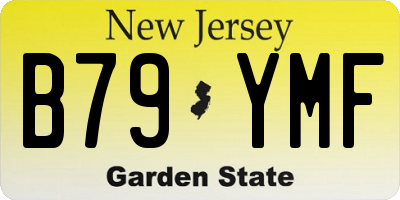 NJ license plate B79YMF
