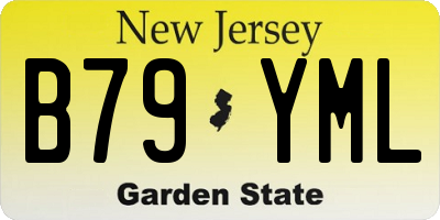 NJ license plate B79YML