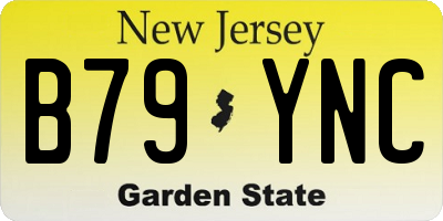NJ license plate B79YNC