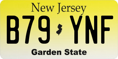 NJ license plate B79YNF