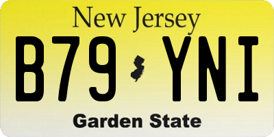 NJ license plate B79YNI