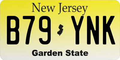 NJ license plate B79YNK