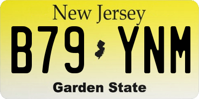 NJ license plate B79YNM