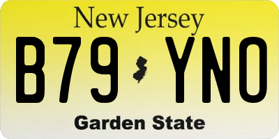 NJ license plate B79YNO