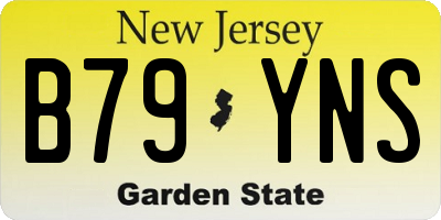 NJ license plate B79YNS