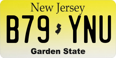 NJ license plate B79YNU