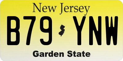 NJ license plate B79YNW