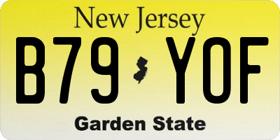 NJ license plate B79YOF
