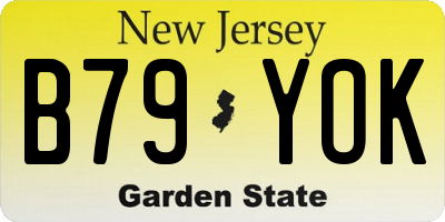NJ license plate B79YOK