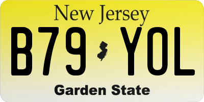 NJ license plate B79YOL