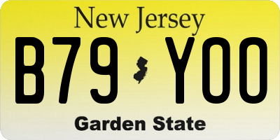 NJ license plate B79YOO