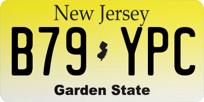 NJ license plate B79YPC