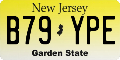 NJ license plate B79YPE