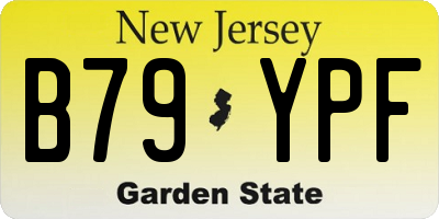 NJ license plate B79YPF