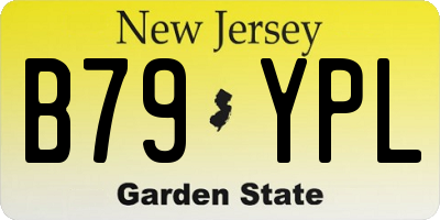 NJ license plate B79YPL