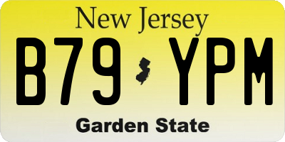 NJ license plate B79YPM