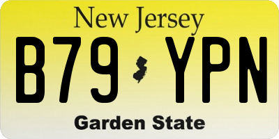 NJ license plate B79YPN