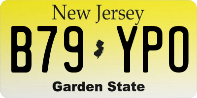 NJ license plate B79YPO