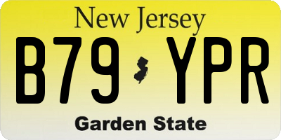 NJ license plate B79YPR