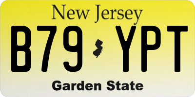 NJ license plate B79YPT