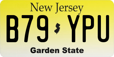 NJ license plate B79YPU