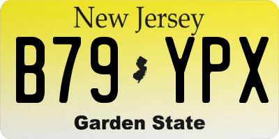 NJ license plate B79YPX