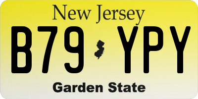 NJ license plate B79YPY