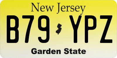 NJ license plate B79YPZ