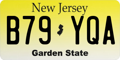 NJ license plate B79YQA