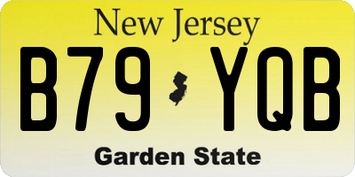 NJ license plate B79YQB