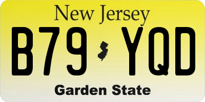 NJ license plate B79YQD