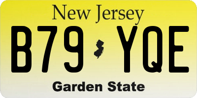 NJ license plate B79YQE
