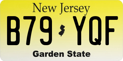 NJ license plate B79YQF
