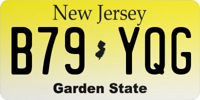 NJ license plate B79YQG
