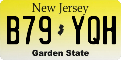 NJ license plate B79YQH