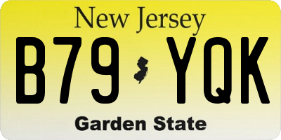 NJ license plate B79YQK