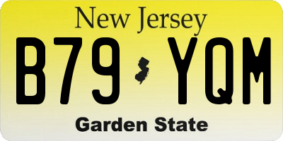NJ license plate B79YQM